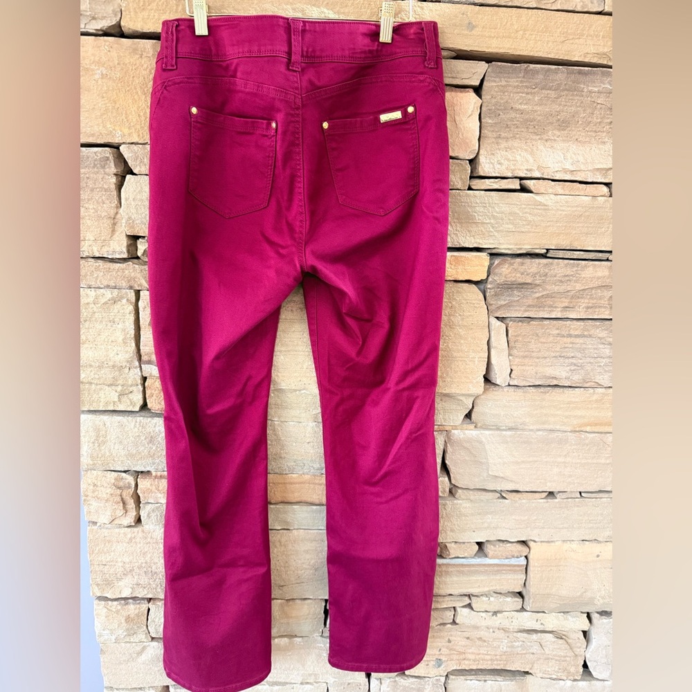 Iman Wine-Red Boot Cut Stretch Jeans, Soft Cotton Blend, get ready for fall - Picture 5 of 5